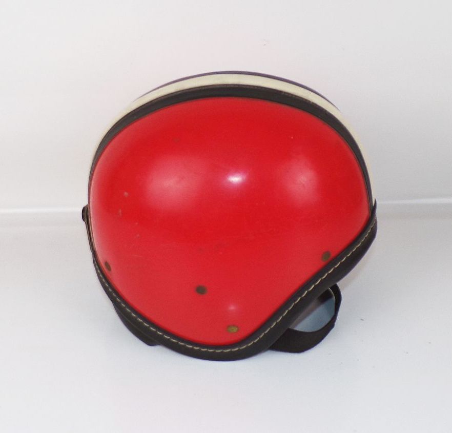 Halbschale Sturzhelm Mopedhelm Größe 55 /56 Sturzhelm Rot DDR 