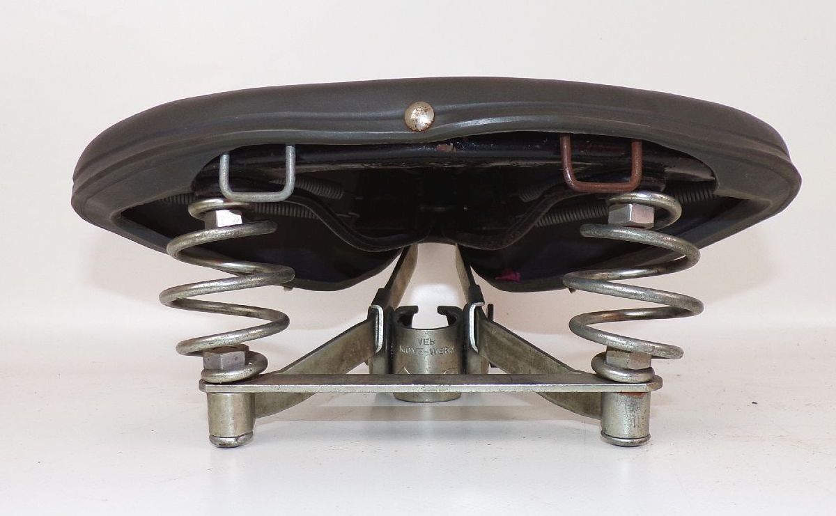 Alter Möve Fahrradsattel DDR Diamant Mifa Grau Feder Sattel