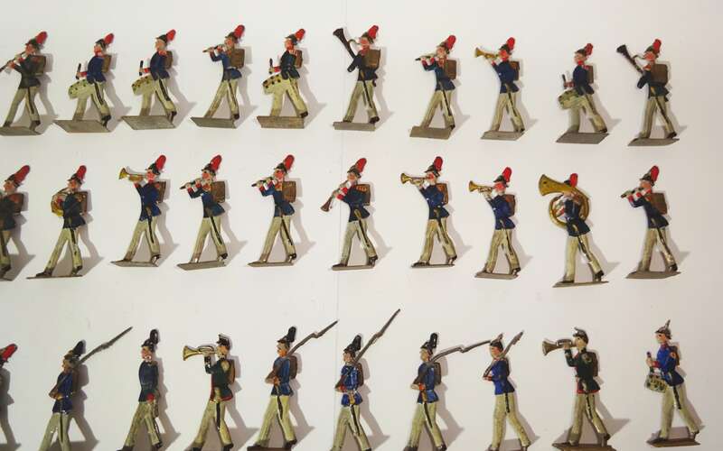 Alte Zinnfiguren Spielmannszug Regimentskapelle 1 Leib Grenadier Regt 100