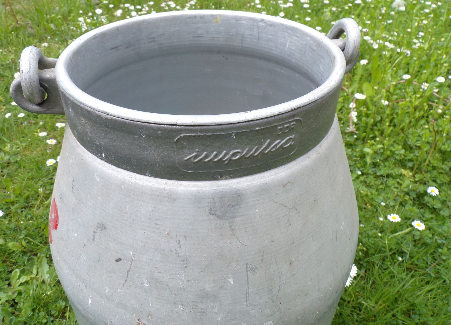 Alte Milchkanne 20 Liter Aluminium DDR Landhaus Gartendeko