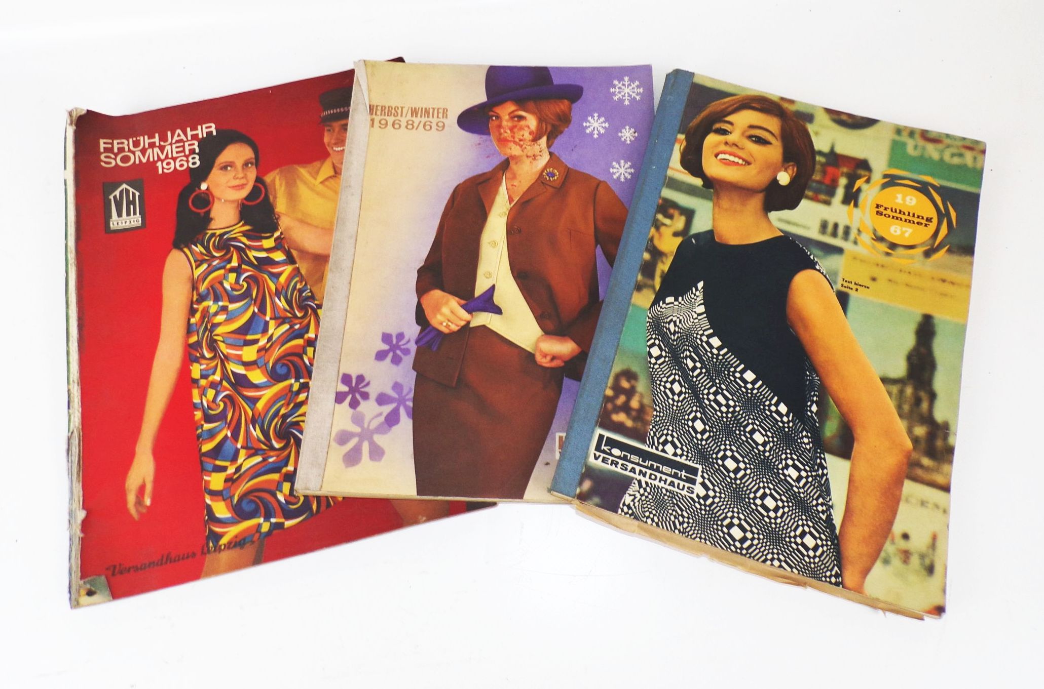 Versandhaus Kataloge 3 Stück DDR Textil Mode Haushaltswaren Werbung Reklame