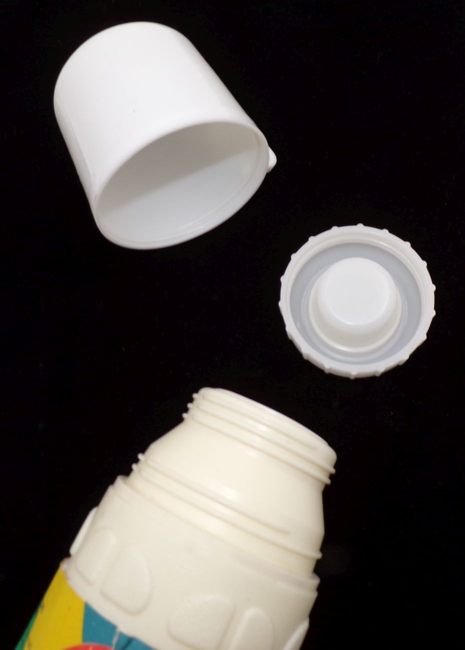 Alte Thermoskanne Original Thermos DDR Weiß Kunststoff Vintage