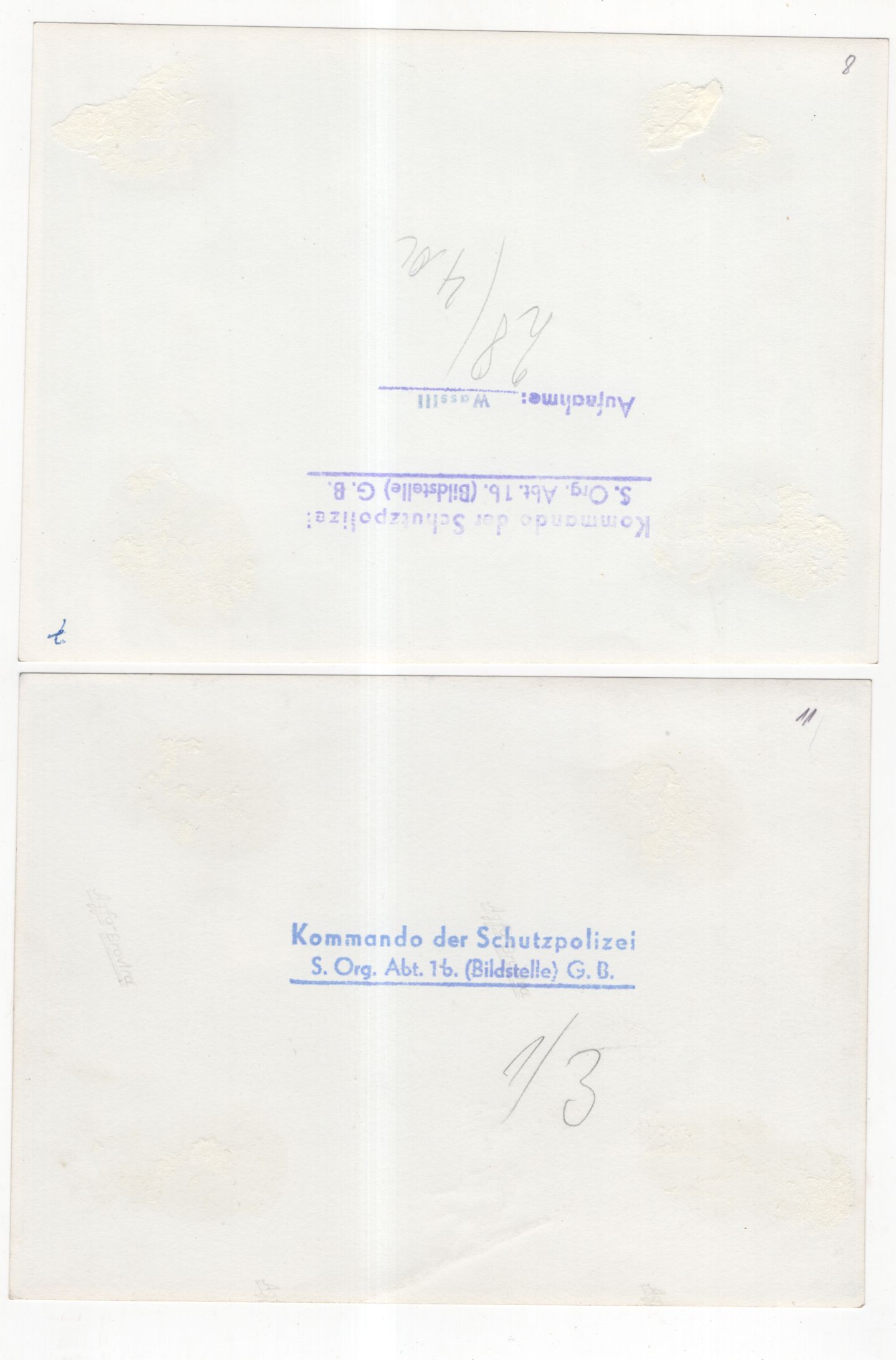 Fotos Kommando der Schutzpolizei Munitionsfunde Kinder 1945 