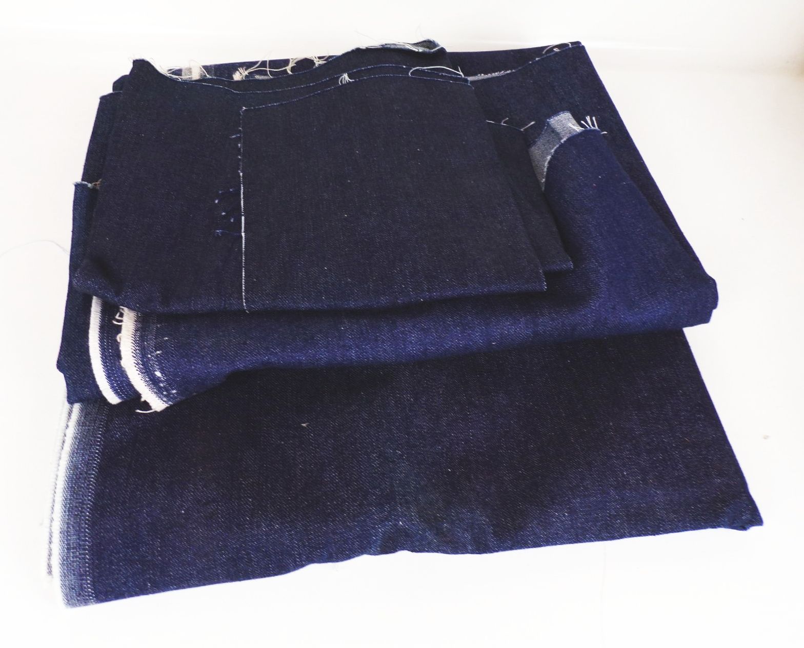 Jeansstoff blau 3 Stück Meterware DDR Produktion Baumwolle Jeansstoff blau 3 Stück Meterware DDR Produktion Baumwolle