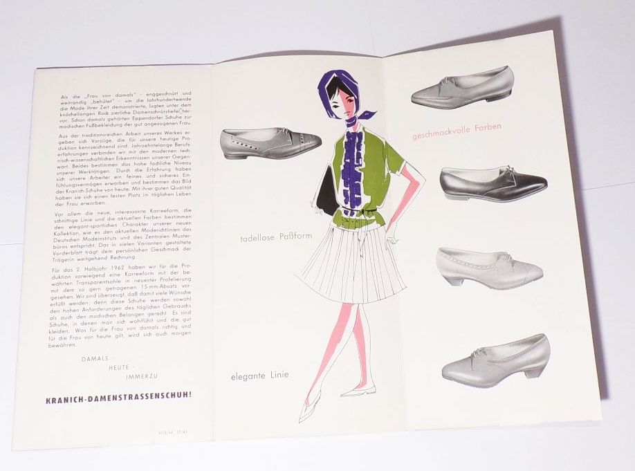 Mode Prospekte DDR Espa Blankenburg Hüte u Kranich Schuhfabrik Eppendorf 