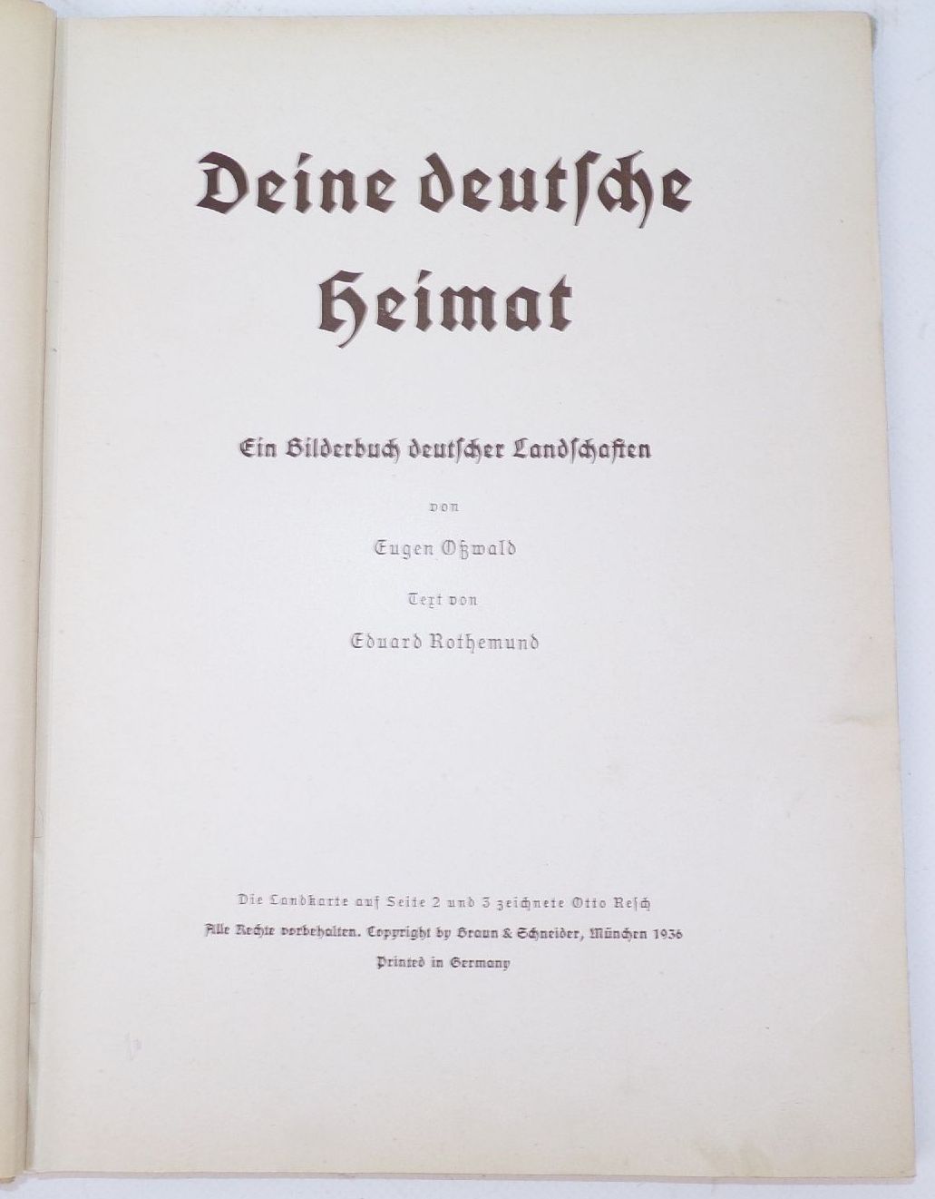 Deine deutsche Heimat Braun und Schneider 1936 Kinderbuch