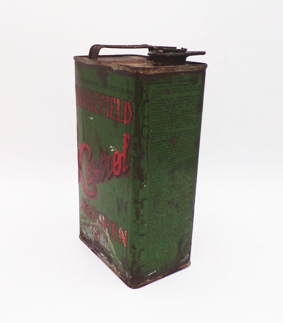 Alter Kanister Wakefield Castrol Motoren Oel Deutschland um 1930 Sammler