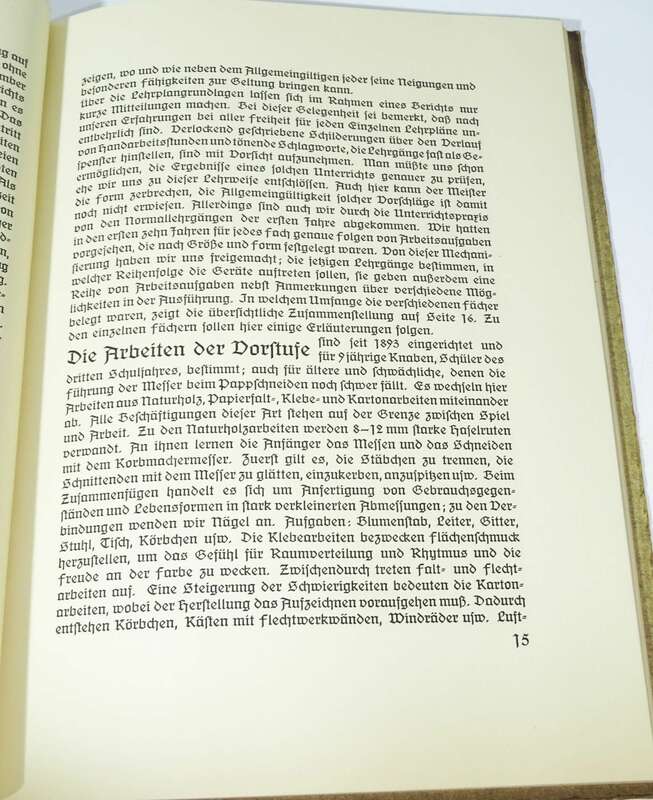 Jubiläumsbericht 25 jährige Tätigkeit Städtischen Knabenhandarbeitsschule Hildesheim 