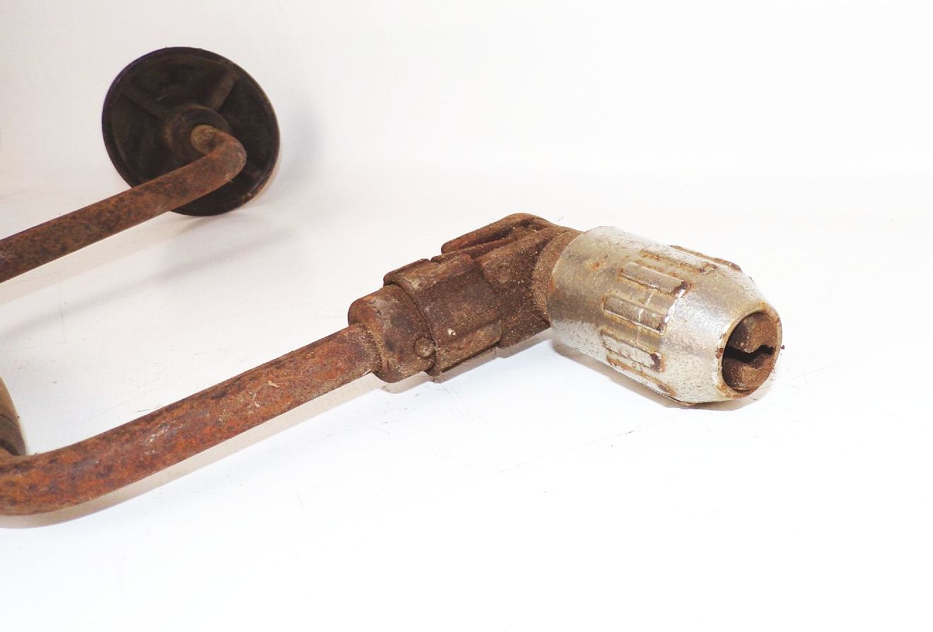 Alter Bohrer zum kurbeln Altes Werkzeug Tischler Schreiner Kurbelbohrer Manuell 