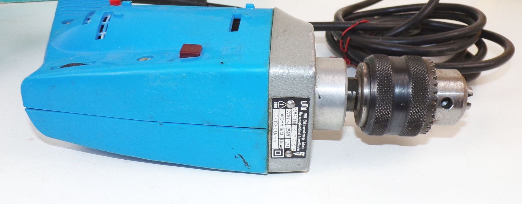 Heimwerker Pistole DDR Bohrmaschine OVP blau HBM 251.1R
