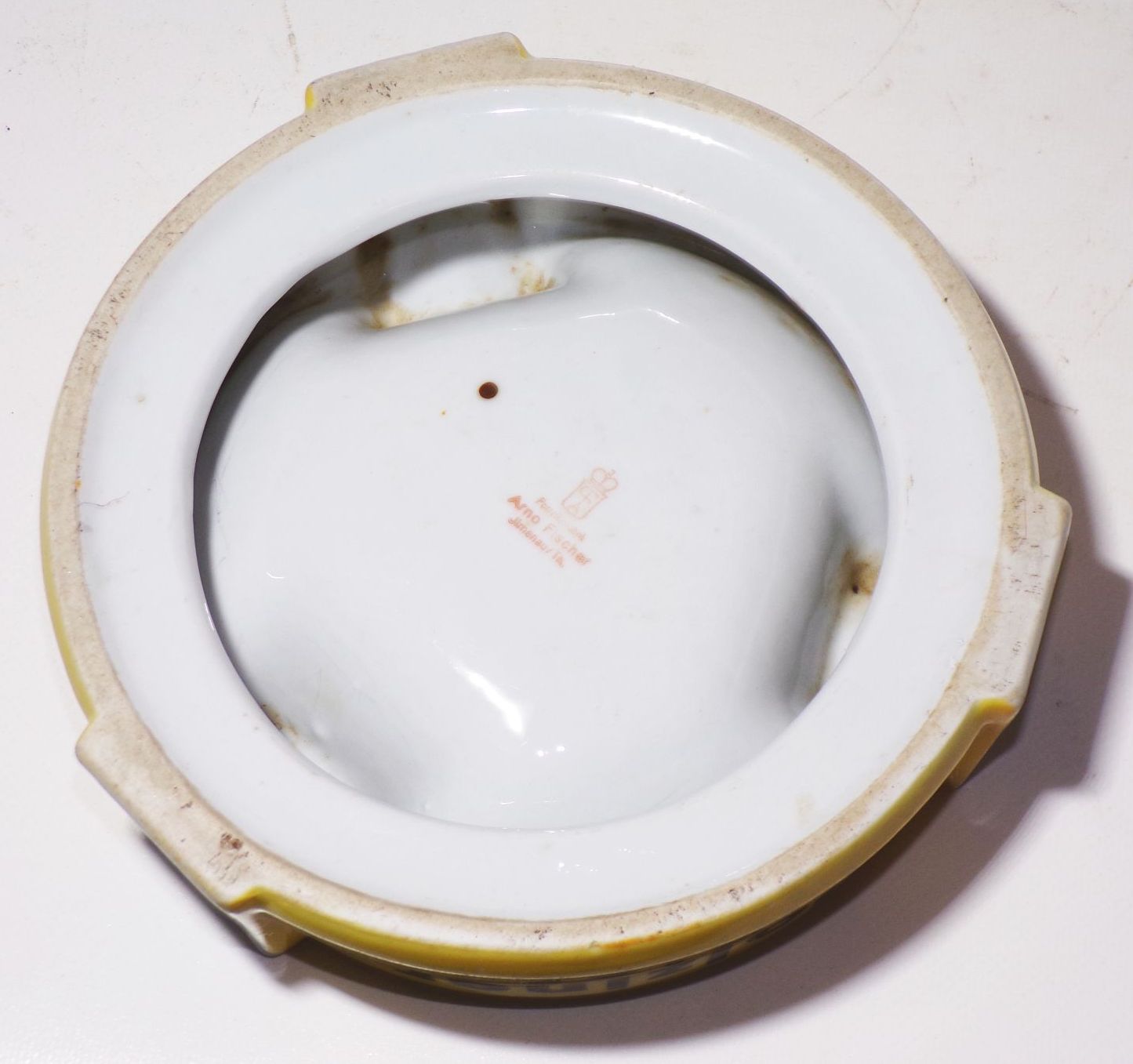 Alter Porzellan Aschenbecher Polziner Bier 1930er Pommern