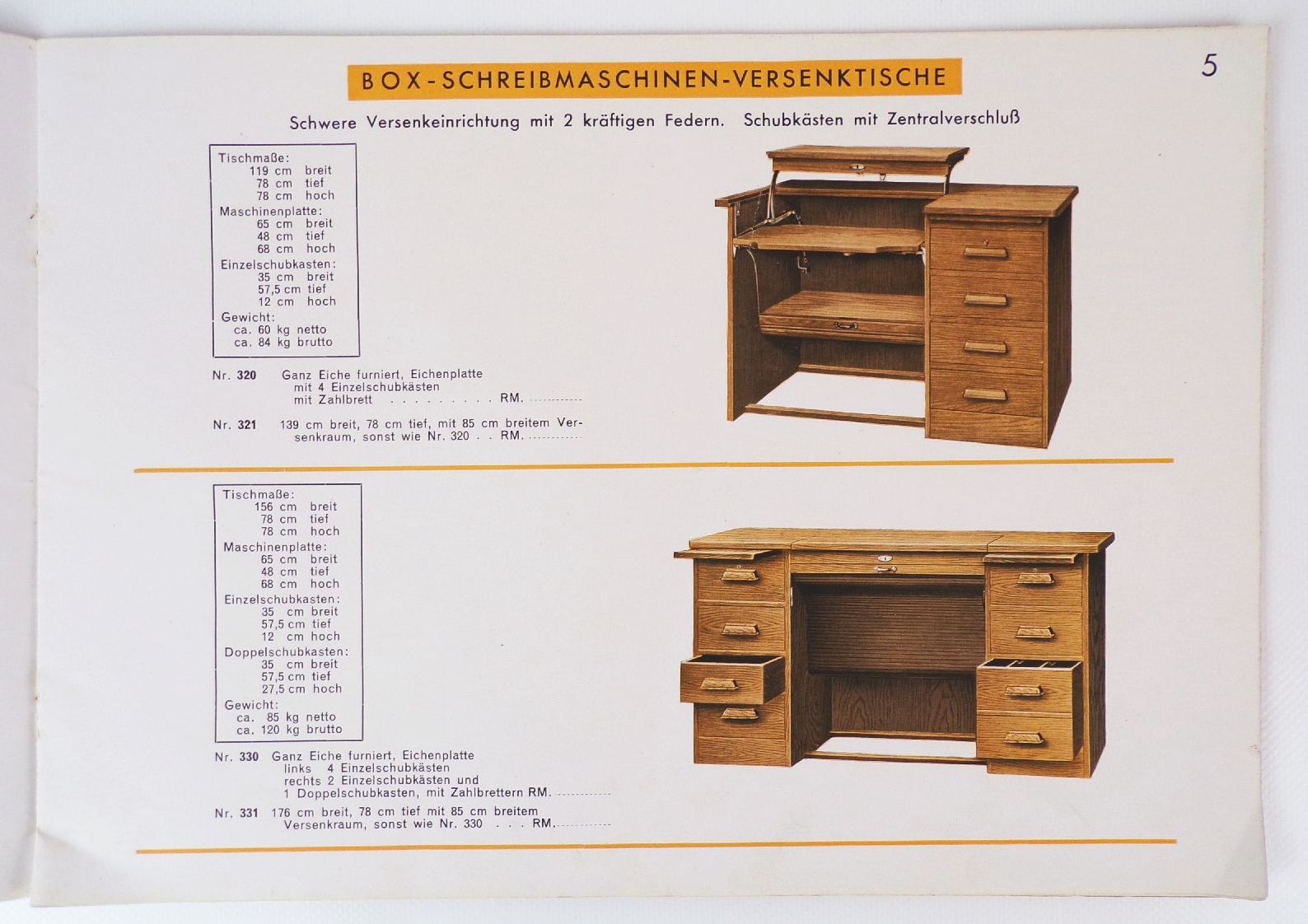 Alter Katalog Büro Möbel 1930 er Rollschränke Büromobeliar 