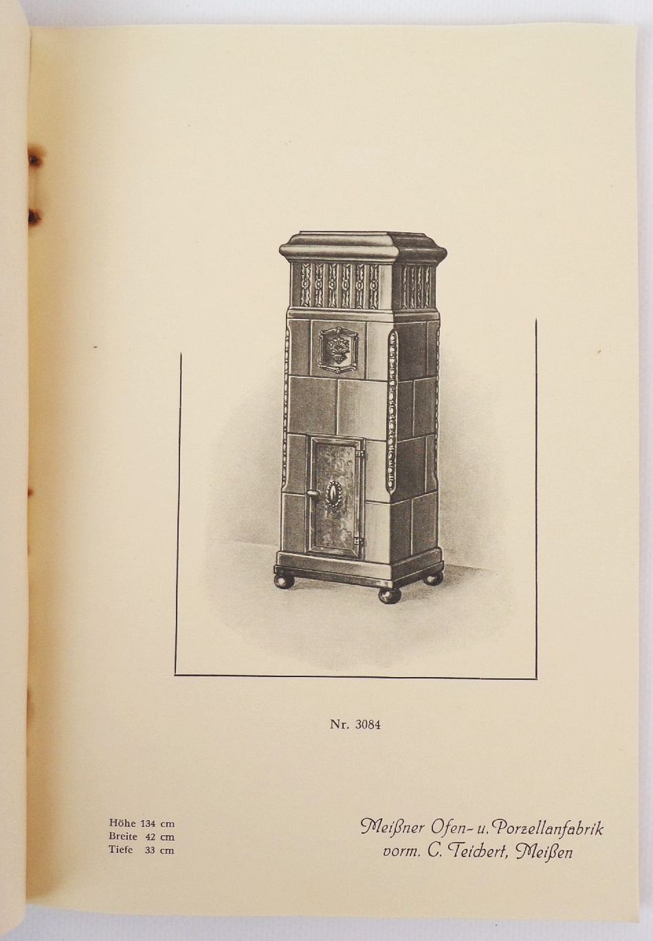 Alter Katalog Meissener Ofen und Porzellan Fabrik Teichert Meissen 1930 er 