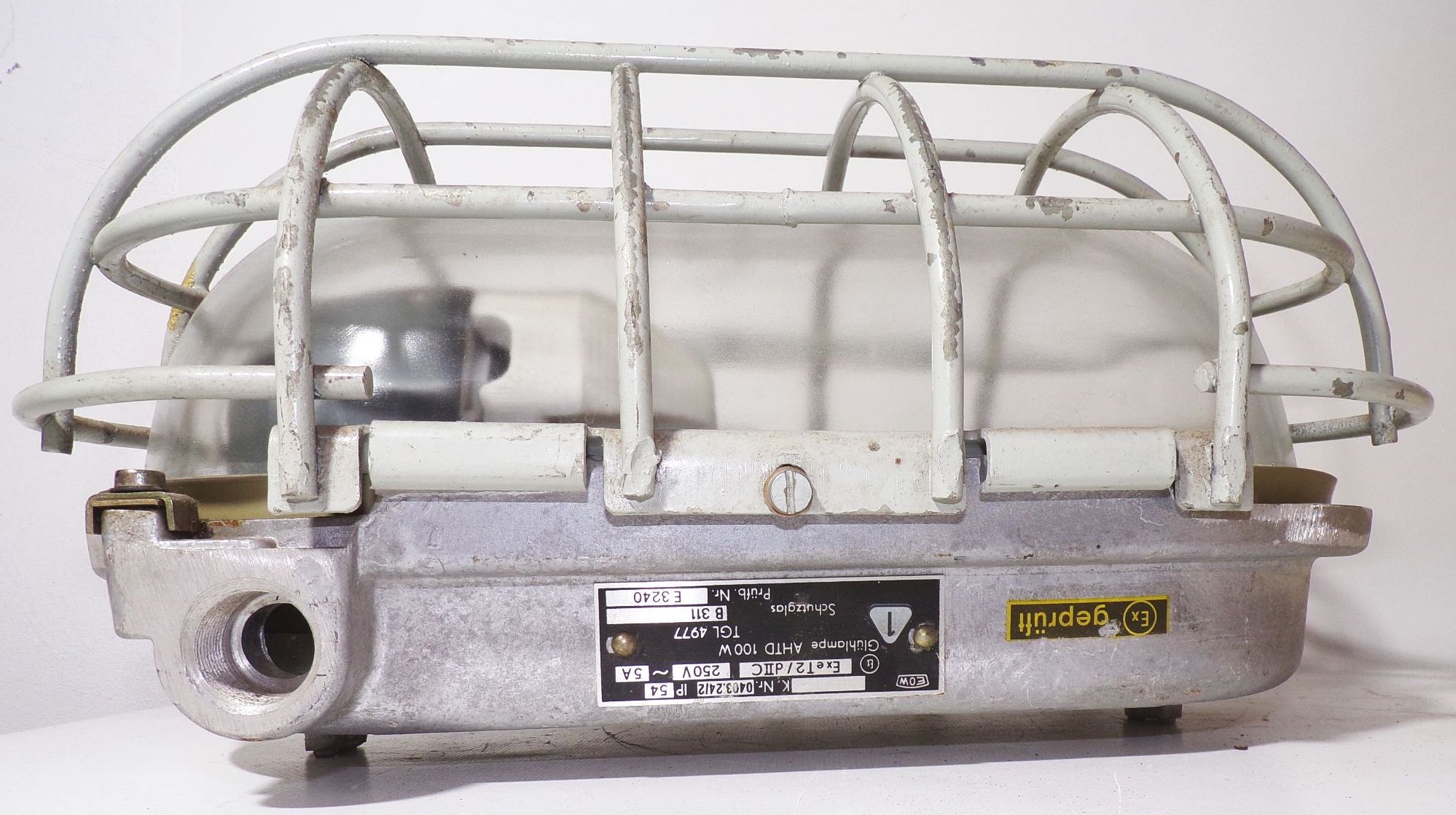 Bunkerlampe Ex Lampe Gitterlampe Kellerleuchte Industrielampe