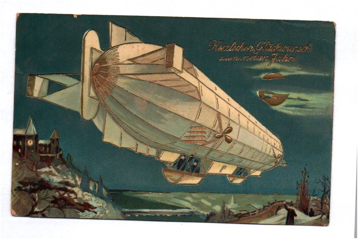 Ak Glückwunsch zum Neuen Jahr Zeppelin Luftschiff 1912