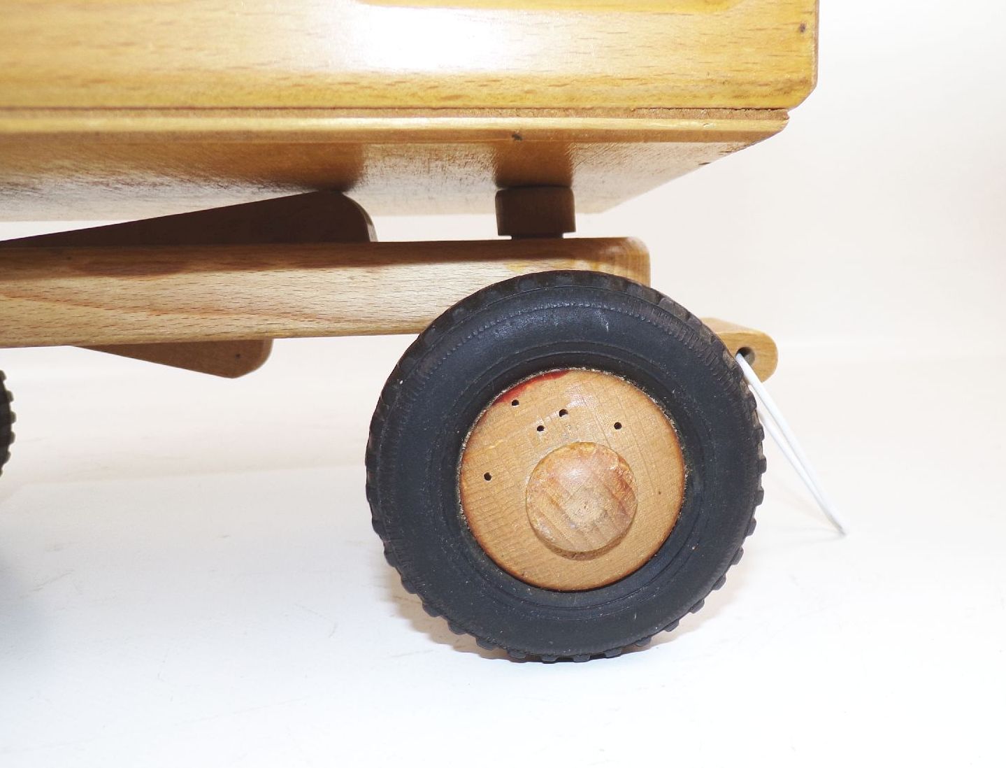 Alter FWF Fröbel LKW Kipper Laster Holzspielzeug Fröbel mit Anhänger vintage