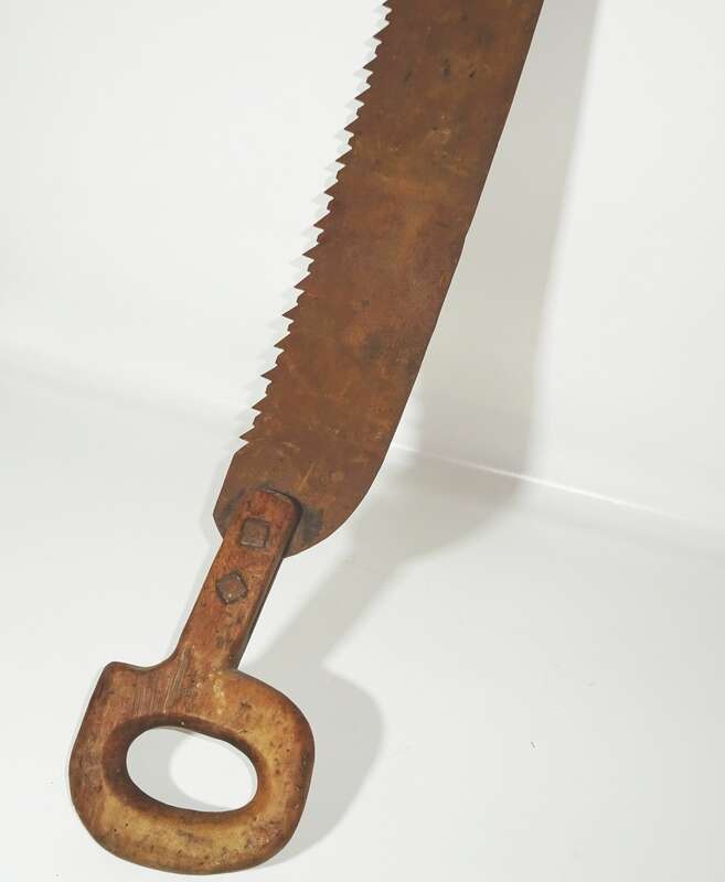 Alte Schrotsäge Hochzeit 152 cm Zweimannsäge Vintage Deko 