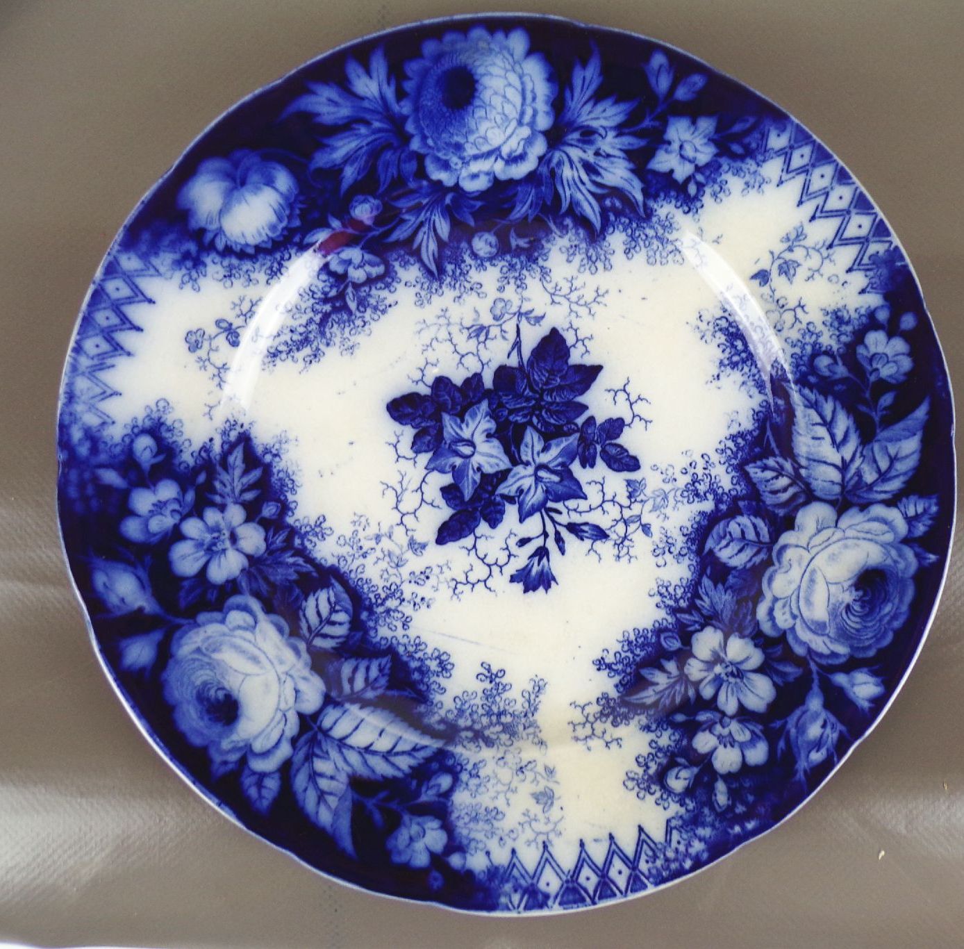 Villeroy Boch Jardiniere Blau 6 Teller Speiseteller Antik Villeroy Boch Jardiniere Blau 6 Teller Speiseteller Antik