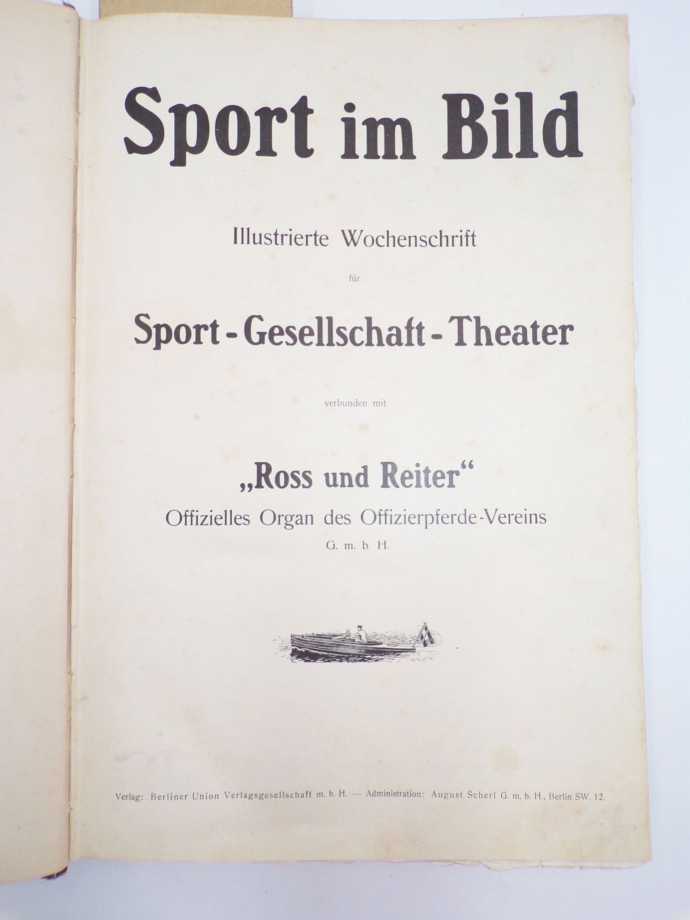 Sport im Bild Illustrierte Wochenschrift für Sport Gesellschaft Theater 1904 