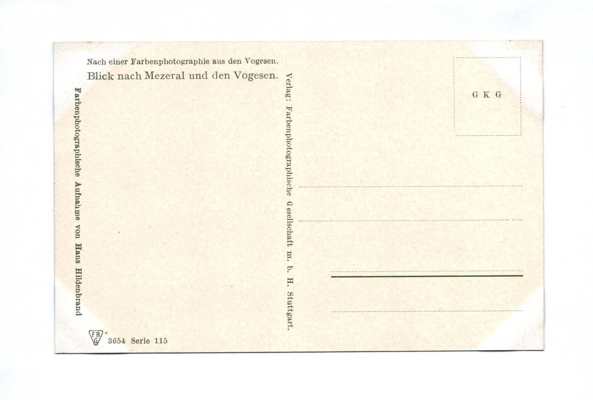 Ak Blick nach Mezeral und den Vogesen