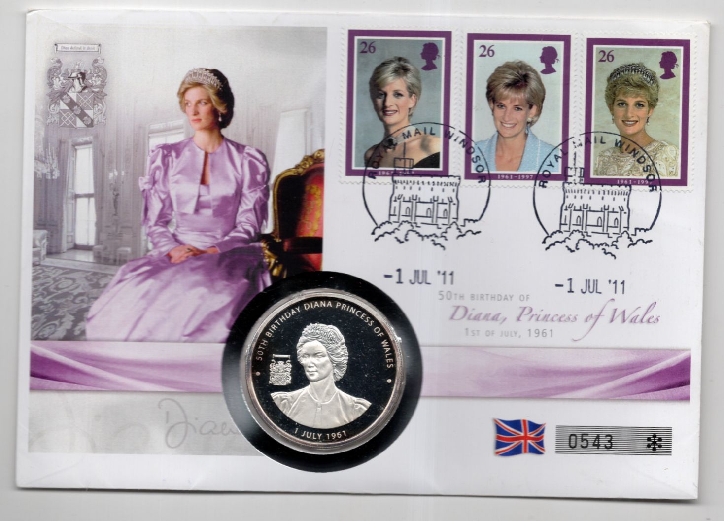 Numisbrief Diana Princess of Wales 2011 