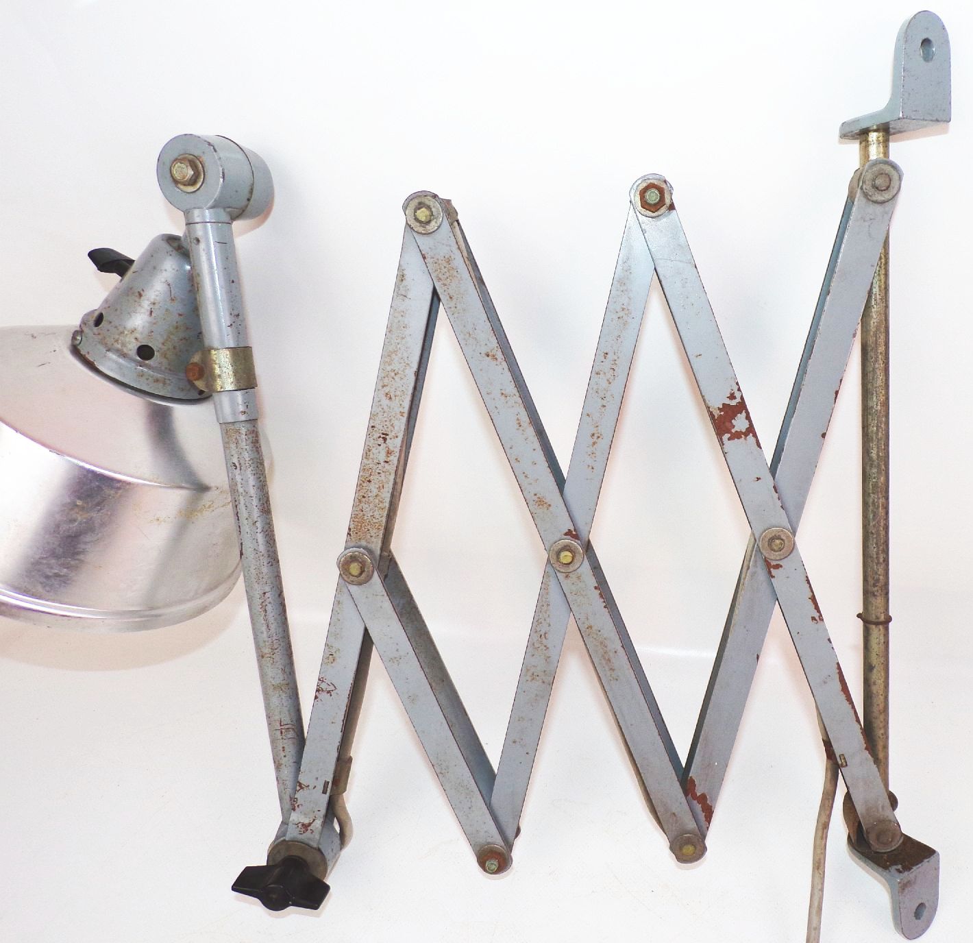 Alte Midgard R1 Scherenlampe Werkstattlampe