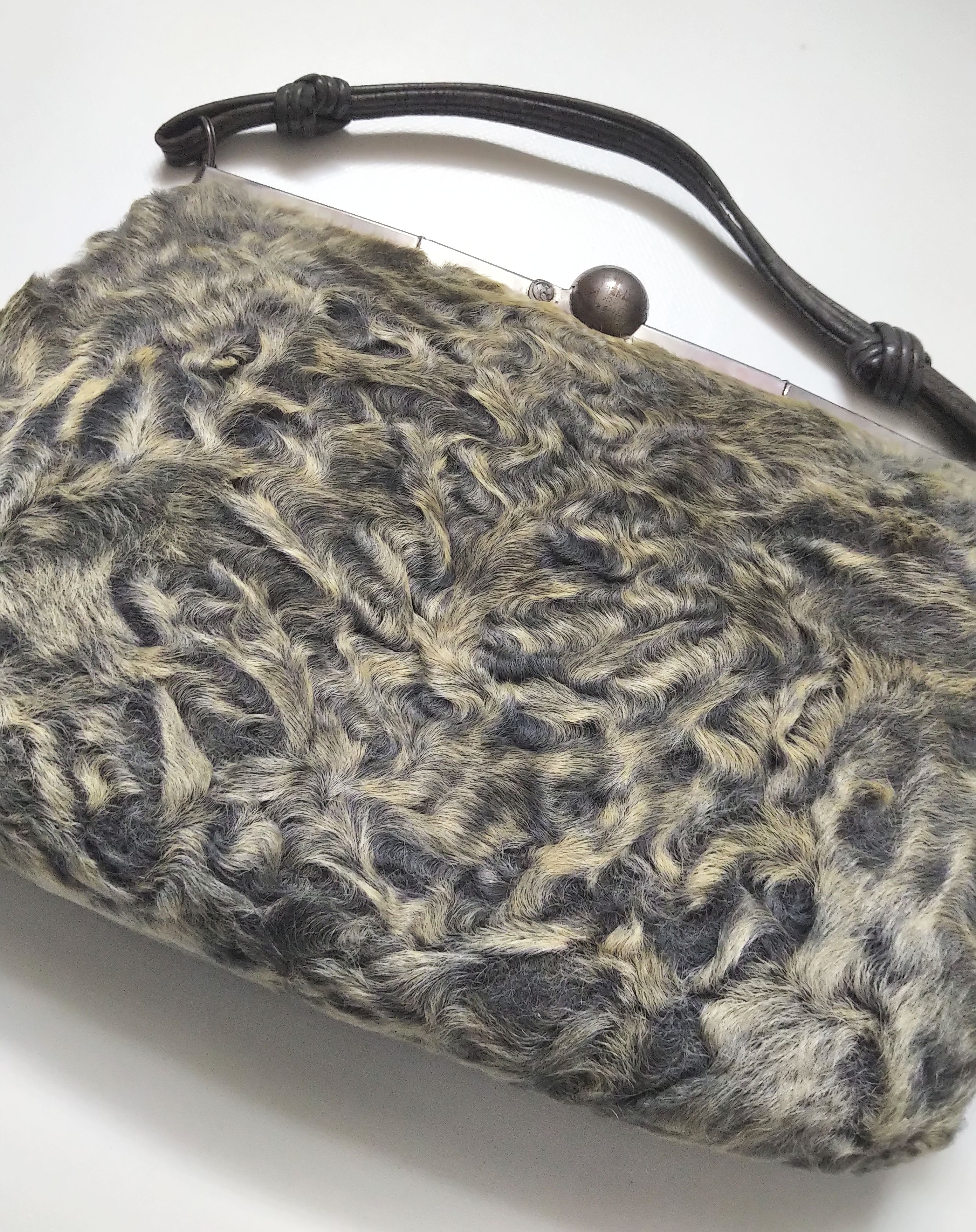 Handtasche Fell klein Vintage Original alte Tasche