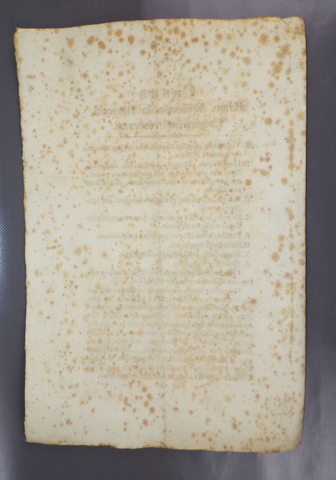 Dokument Bischof Absolution 1770 Edikt Dekret 