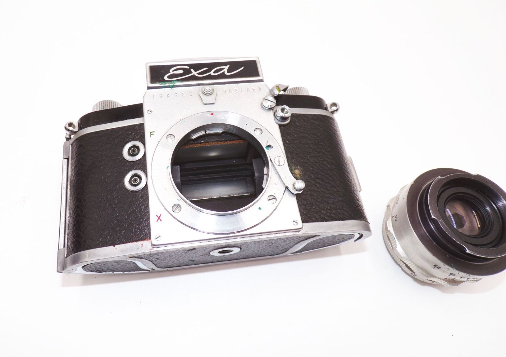 Alte Ihagee Dresden EXA Spiegelreflexkamera Carl Zeiss Jena Tessar 