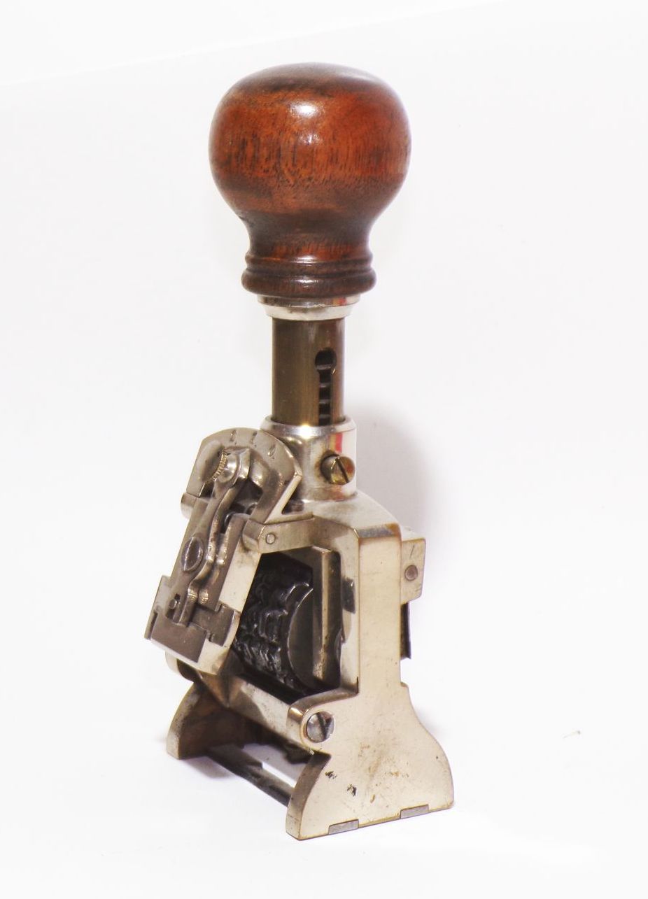 Alter Zahlenstempel Ziffernstempel 5stellige Ziffer Messing Metall Stempel