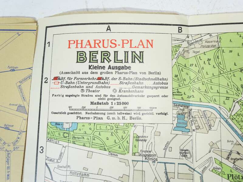Pharus Plan Berlin mit Pharus Führer 1934 