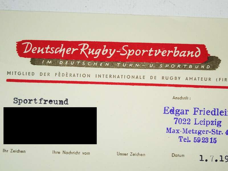 DDR Rugby Fotoalbum Wimpel Weltmeisterschaft Bukarest Sport Nachlass