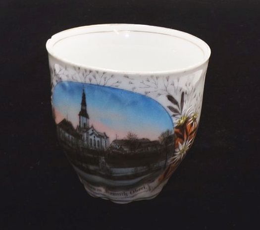 Alte Andenkentasse Kemnitz bei Löbau Oberlausitz Porzellan Tasse