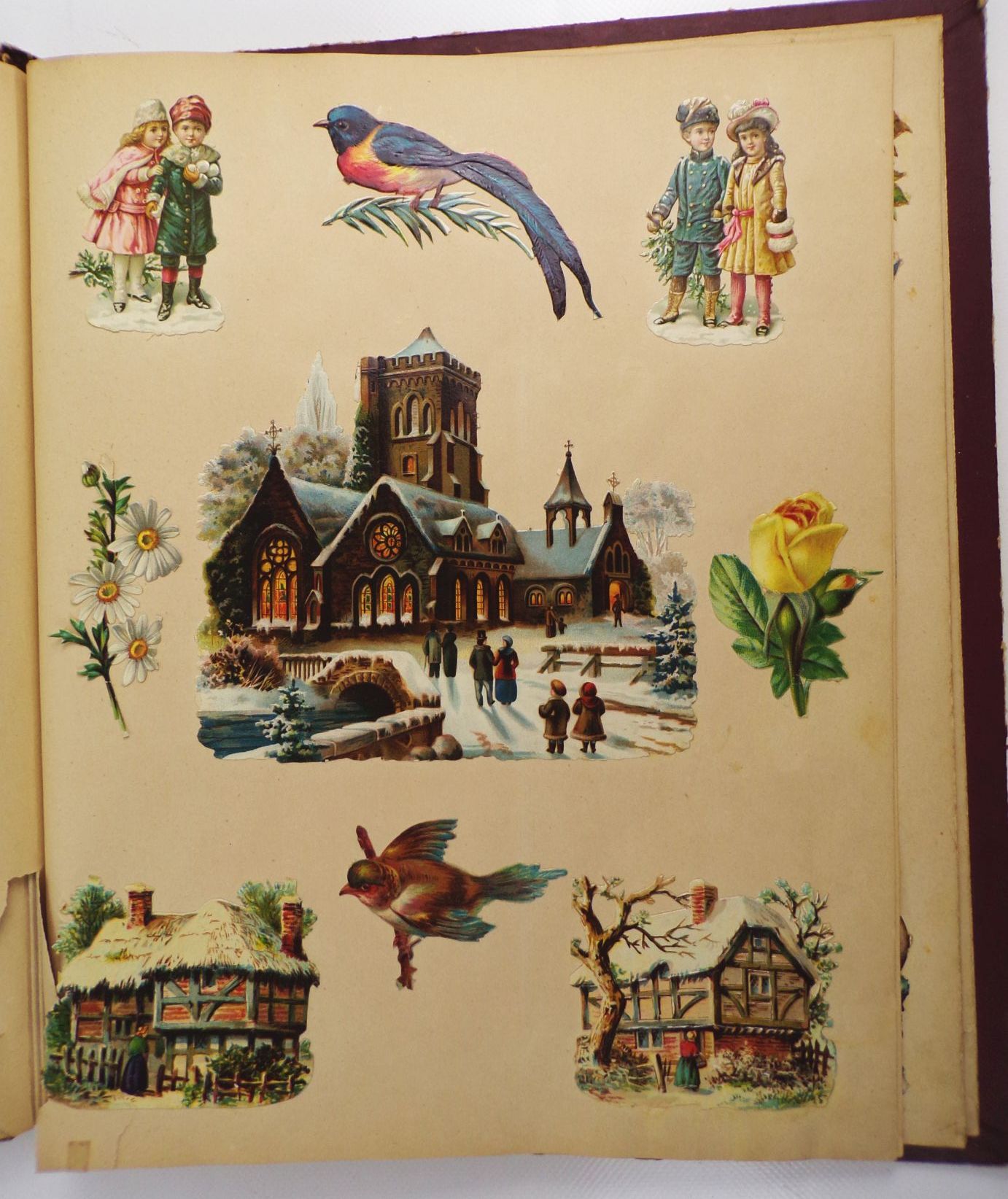 Konvolut alte Oblaten Glanzbilder um 1900 scraps