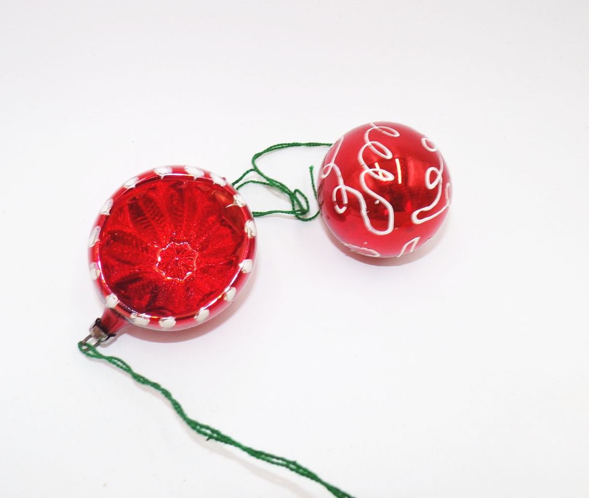 Alter Kugeln Reflexkugeln CBS Glas Rot Christbaumschmuck Alter Kugeln Reflexkugeln CBS Glas Rot Christbaumschmuck