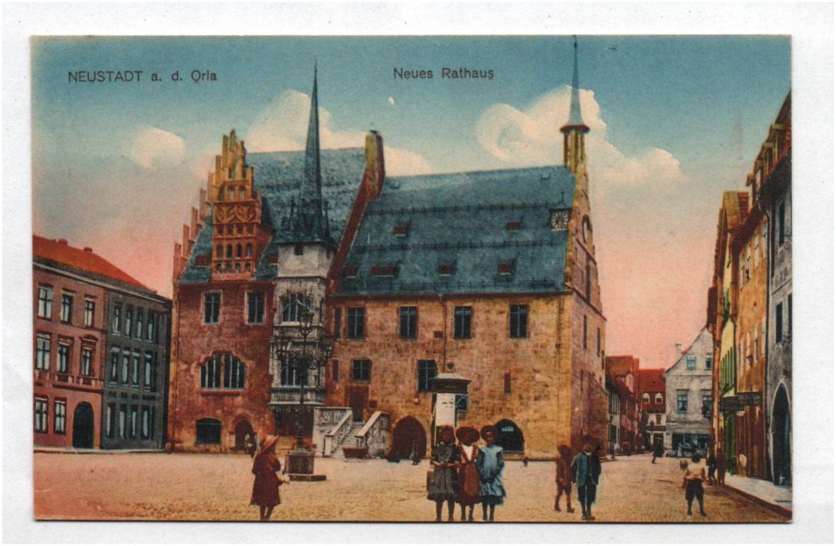 Ak Neustadt an der Orla Neues Rathaus um 1910