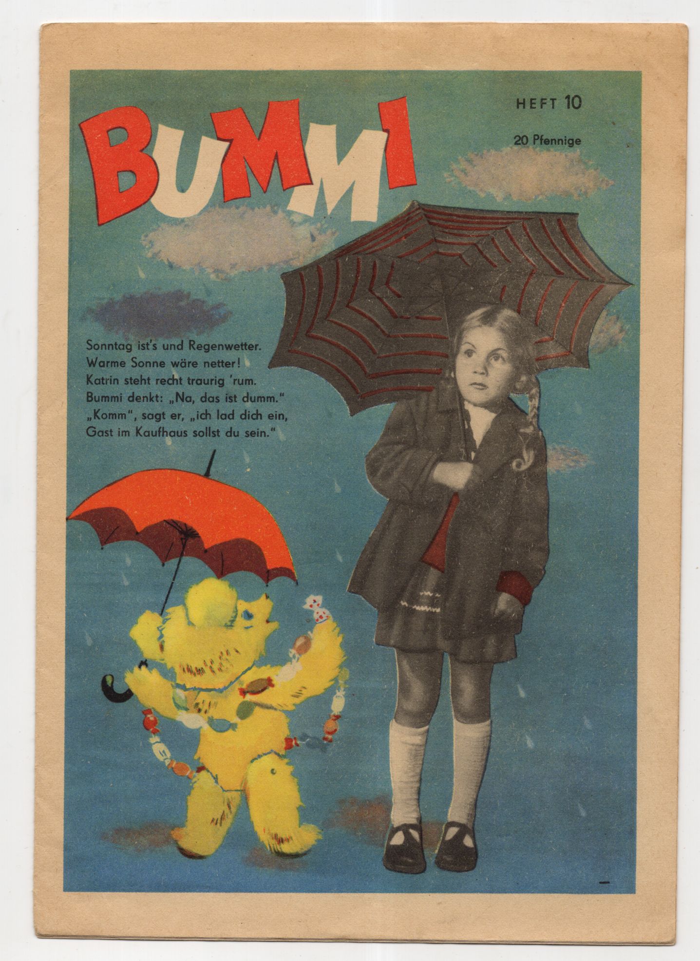 Bummi 1 Jahrgang Heft 10 Kinderzeitschrift DDR 1957