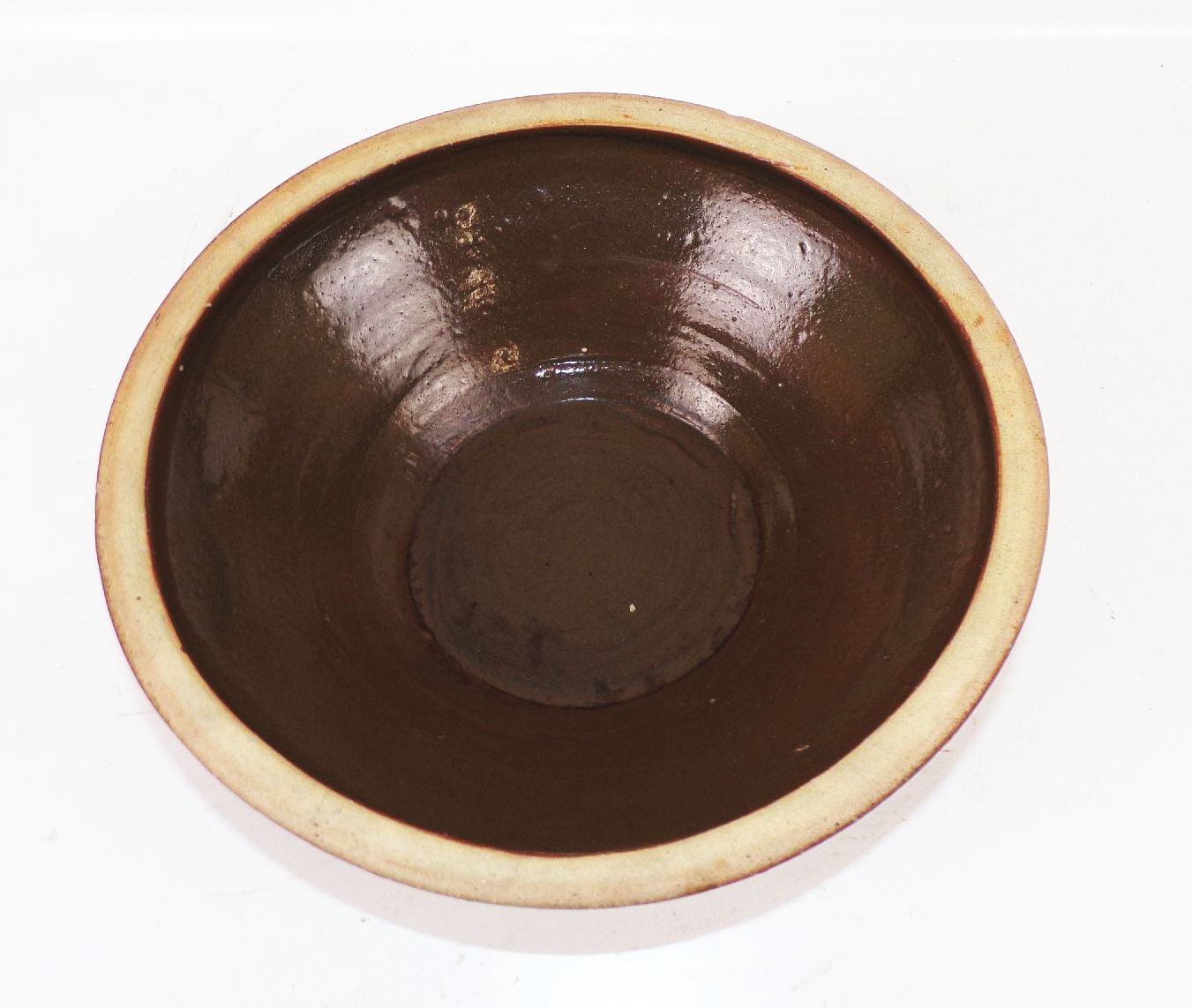 Bäuerliche Schüssel Keramik 2 Stück Braun Deko