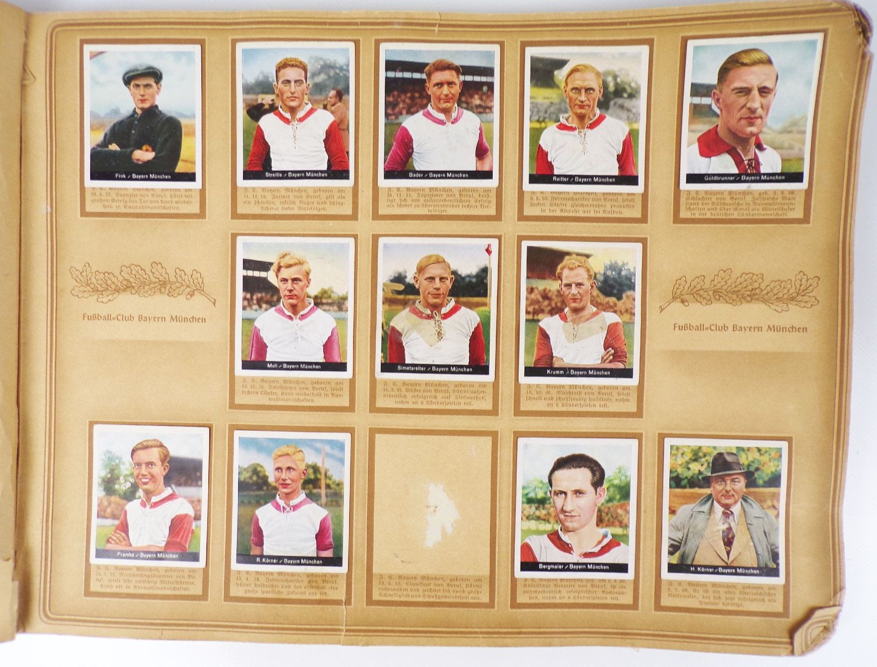 Hinein Fußball Sammelbilderalbum Cigarettenfabrik Müller Dresden um 1930 Hinein Fußball Sammelbilderalbum Cigarettenfabrik Müller Dresden um 1930