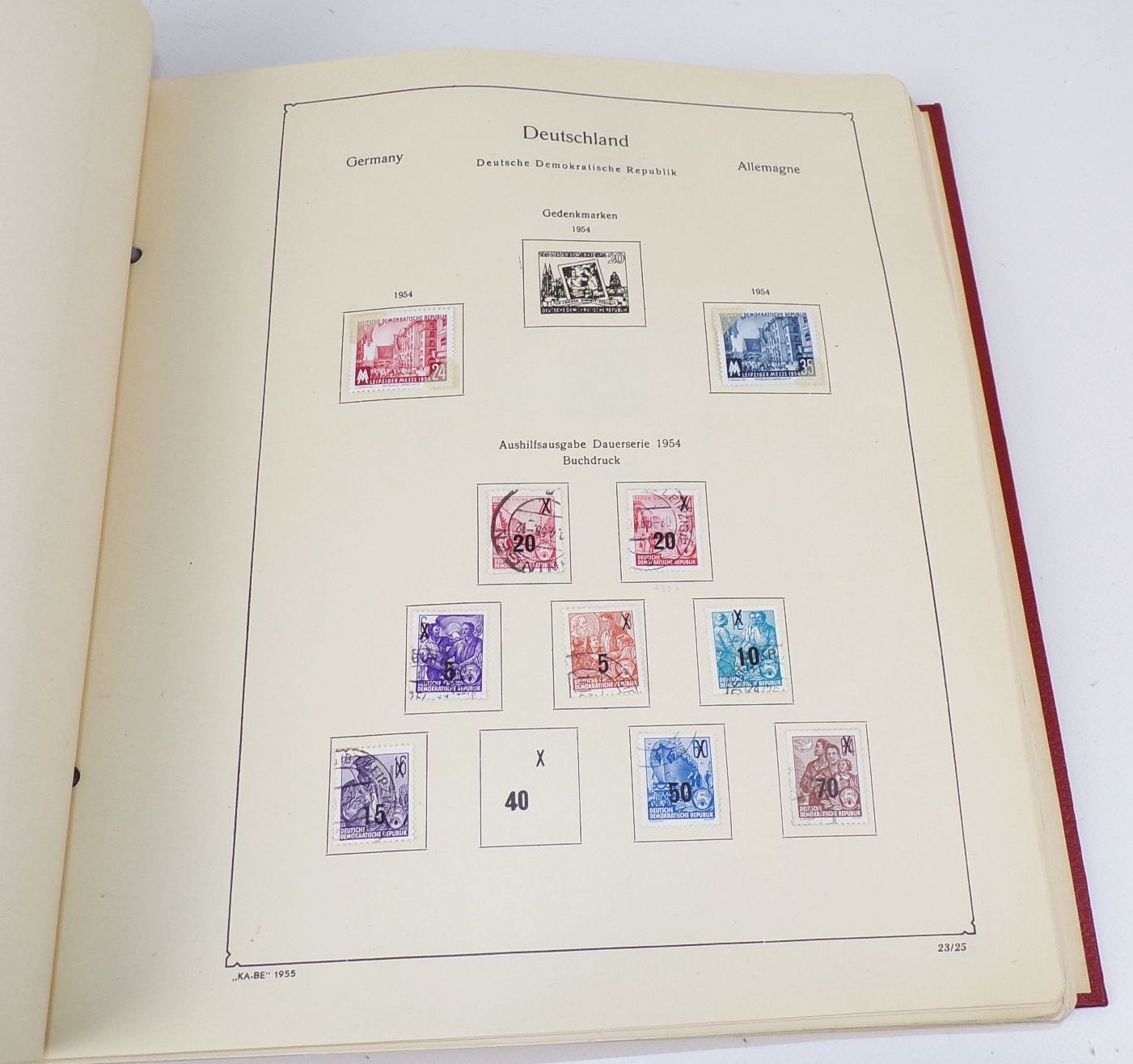 Kabe Album SBZ DDR 1949 bis 1968 Briefmarken Mao Schiller Köpfe