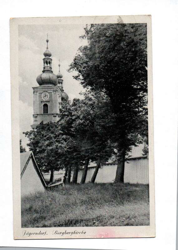 Ak Jägerndorf Burgbergkirche 1942