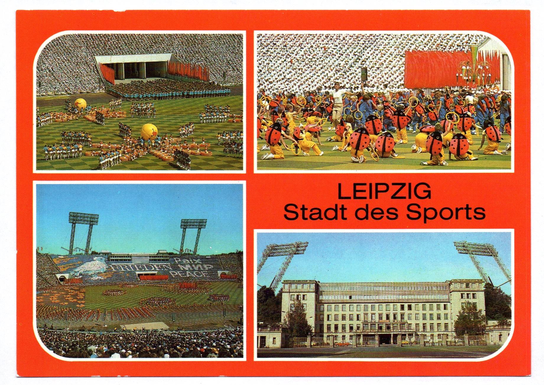 Ak Leipzig Stadt des Sports Stadion 1986