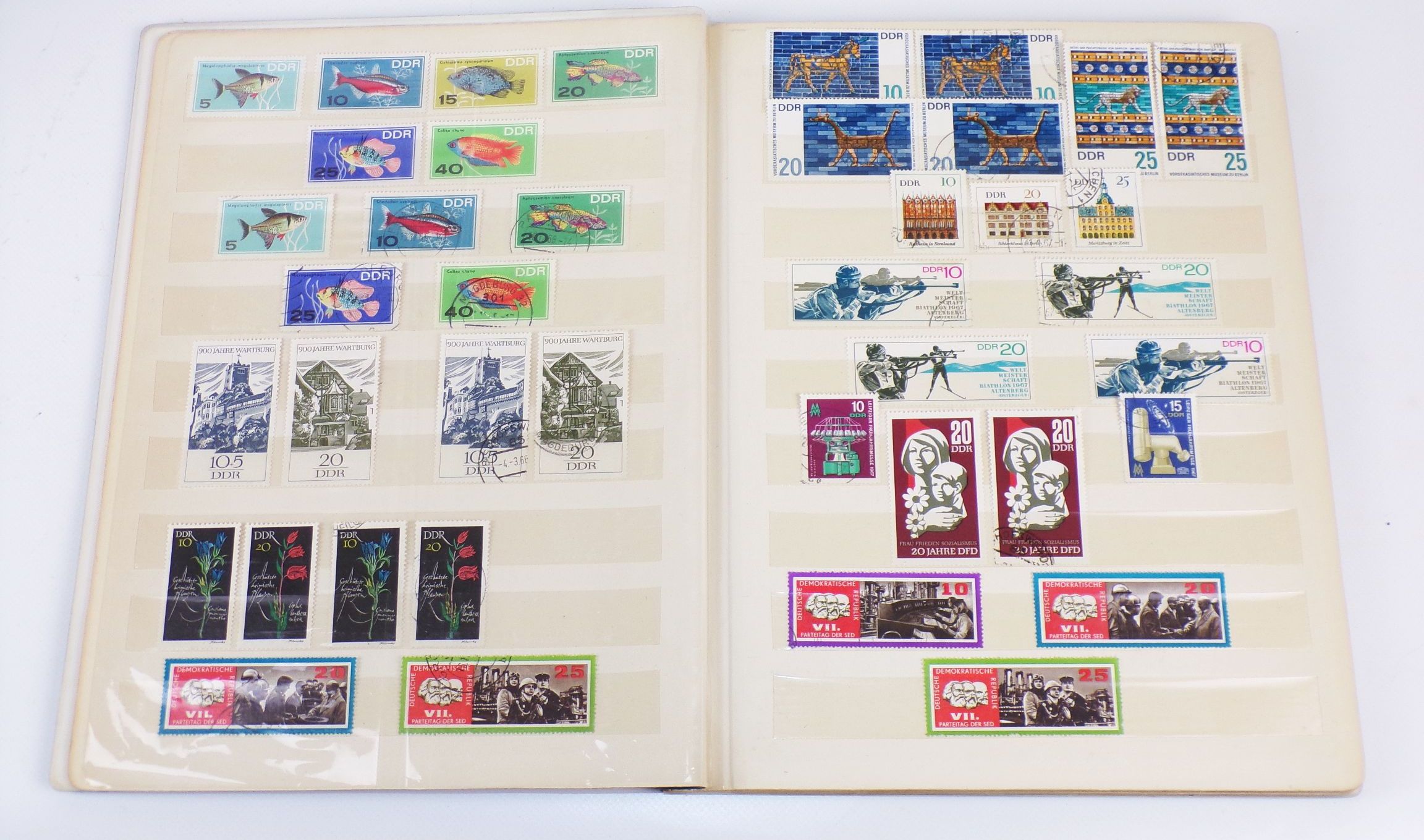 Briefmarken Sammlung Schwerpunkt DDR wenig BRD kaum Ausland 31 Alben 