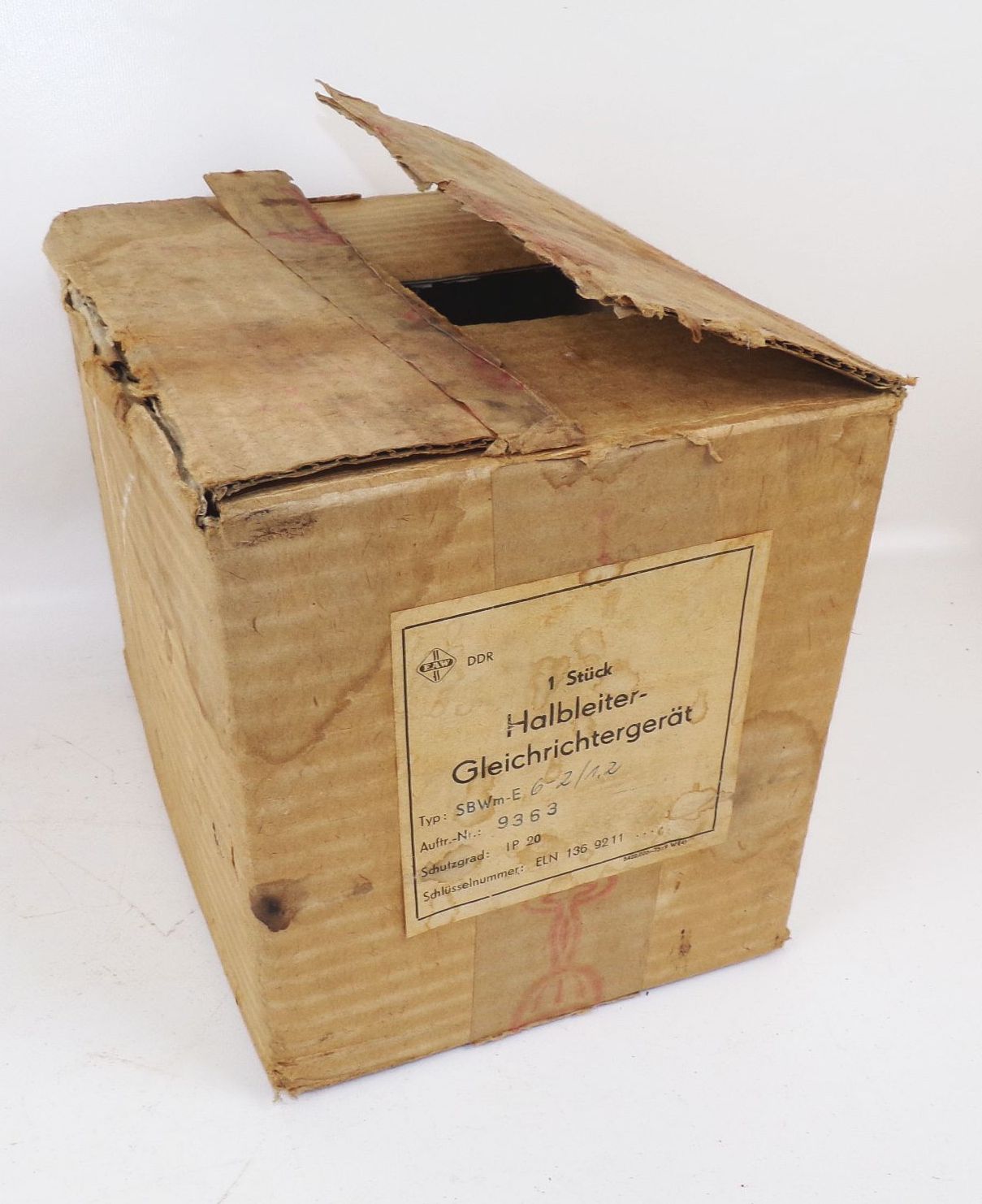 DDR Halbleiter Gleichrichter EAW Originalkarton Batterie Ladegerät