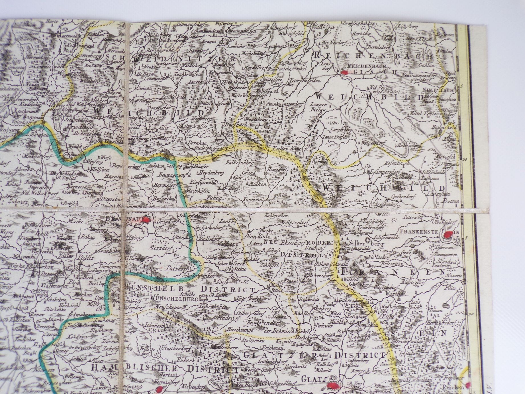 Le Royaume De Boheme 7 Kupferstich Landkarten um 1760 Böhmen