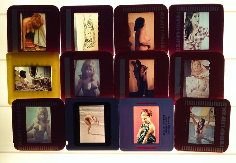 Akt Dia 85 Stück Farbdias nackte Frauen Erotik Nude Naked DDR Glasdia