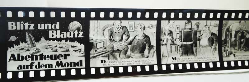 Blitz und Blautz Abenteuer auf dem Mond Rollfilm 35 mm Pouva Magica