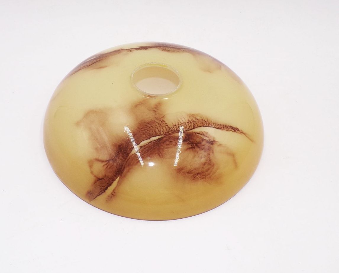 Alte Lampenschale Ersatzglas für Schalenlampe Art Deco 1940er Marmor Optik 