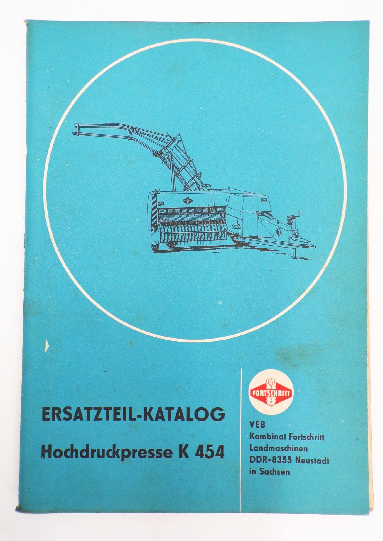 Ersatzteil Katalog Hochdruckpresse K454 Fortschritt 1983 DDR
