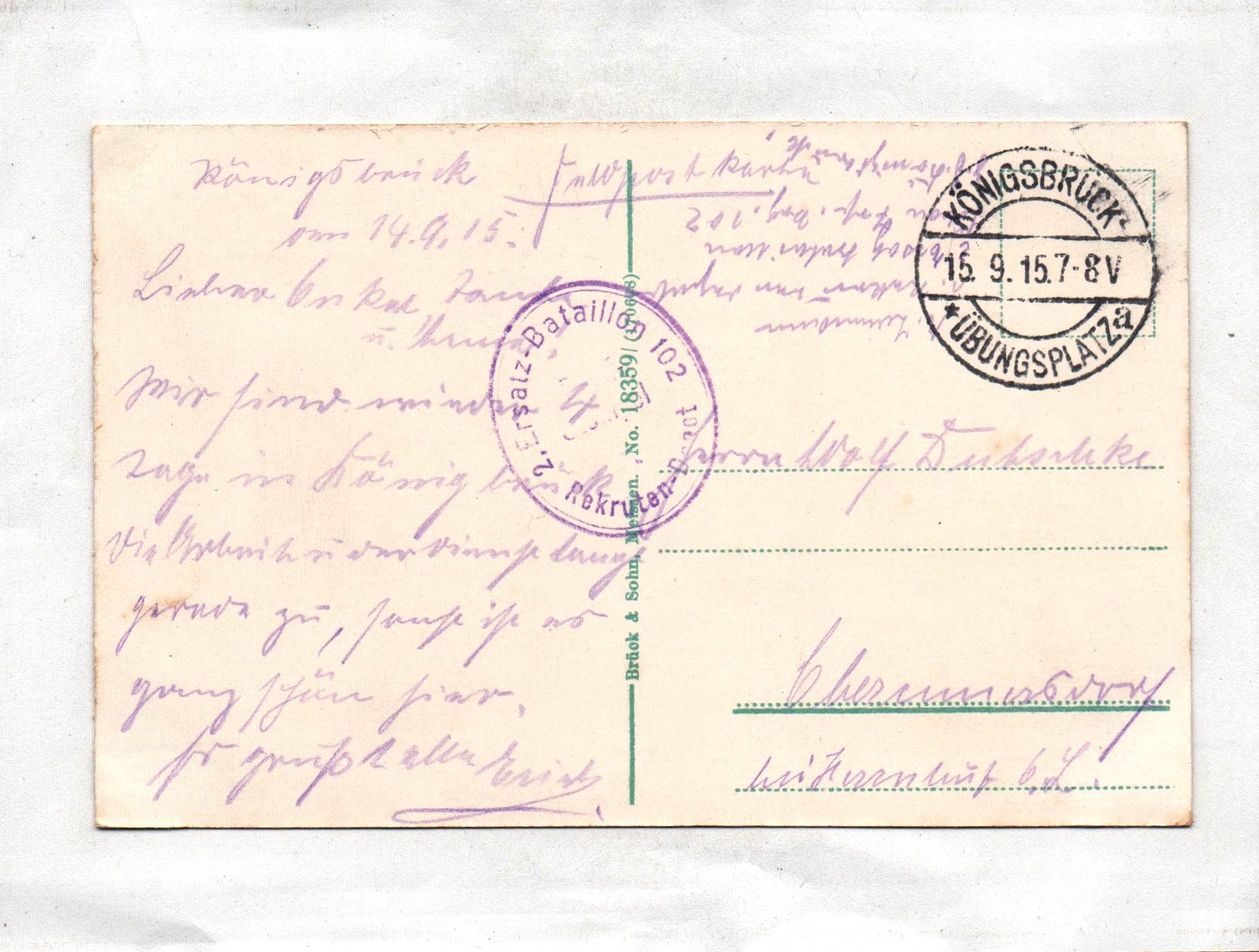 Ak Truppenübungsplatz Königsbrück Wache Postamt 1915